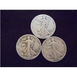 1944-P/D/S WALKING LIBERTY HALF DOLLARS
