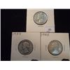 1952,54 & 55 WASHINGTON SILVER QUARTERS