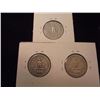 Image 2 : 1952,54 & 55 WASHINGTON SILVER QUARTERS