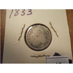 1833 CAPPED BUST DIME