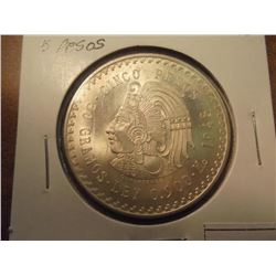 1948 MEXICO SILVER 5 PESOS .8680 OZ. ASW UNC