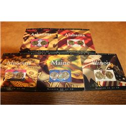 5 ASSORTED 50 STATE QUARTER P & D UNC SETS