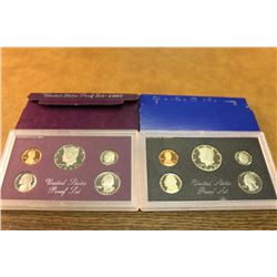 1983 & 1987 US PROOF SETS (WITH BOXES)