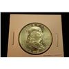Image 1 : 1960 FRANKLIN HALF DOLLAR UNC TONING SPOT