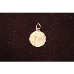 APPROX. .7 GRAM 14KT GOLD LAKE TAHOE CHARM