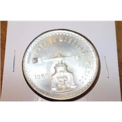 1980 MEXICO 1 OZ. SILVER ONZA