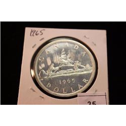 1965 CANADA SILVER DOLLAR UNC