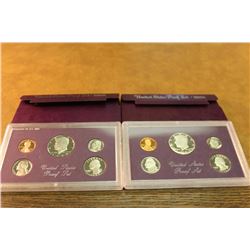 1985 & 1986 US PROOF SETS (WITH BOXES)