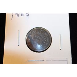 1865 INDIAN HEAD CENT BENT