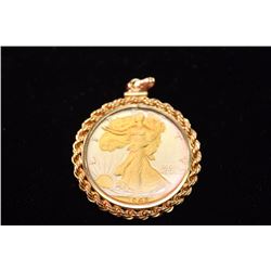 1946 WALKING LIBERTY HALF DOLLAR GOLD ENHANCED IN