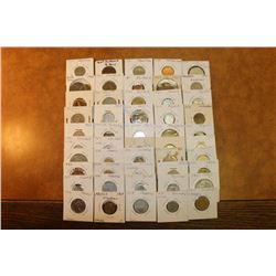 50 ASSORTED FOREIGN COINS ALL FLIPPED & LABELED