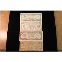 50 CENTAVOS,5,10 & 20 PESOS WWII PHILIPPINES