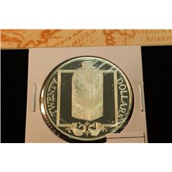 1985 BRITISH VIRGIN ISLANDS SILVER PROOF $20