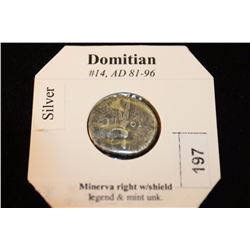 SILVER 81-96 A.D. DOMITIAN ANCIENT COIN