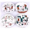 Image 1 : Lot of (4) Decorative "La Boxe" French Porcelain Boxing Plates by Artist Charley Genty