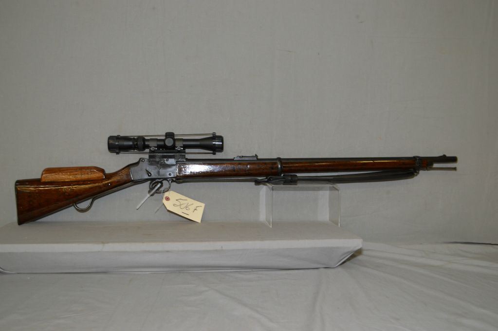Martini Henry Model 1886 577/450 cal. Single shot full wood military 2 band rifle with 33 1/4" bbl.
