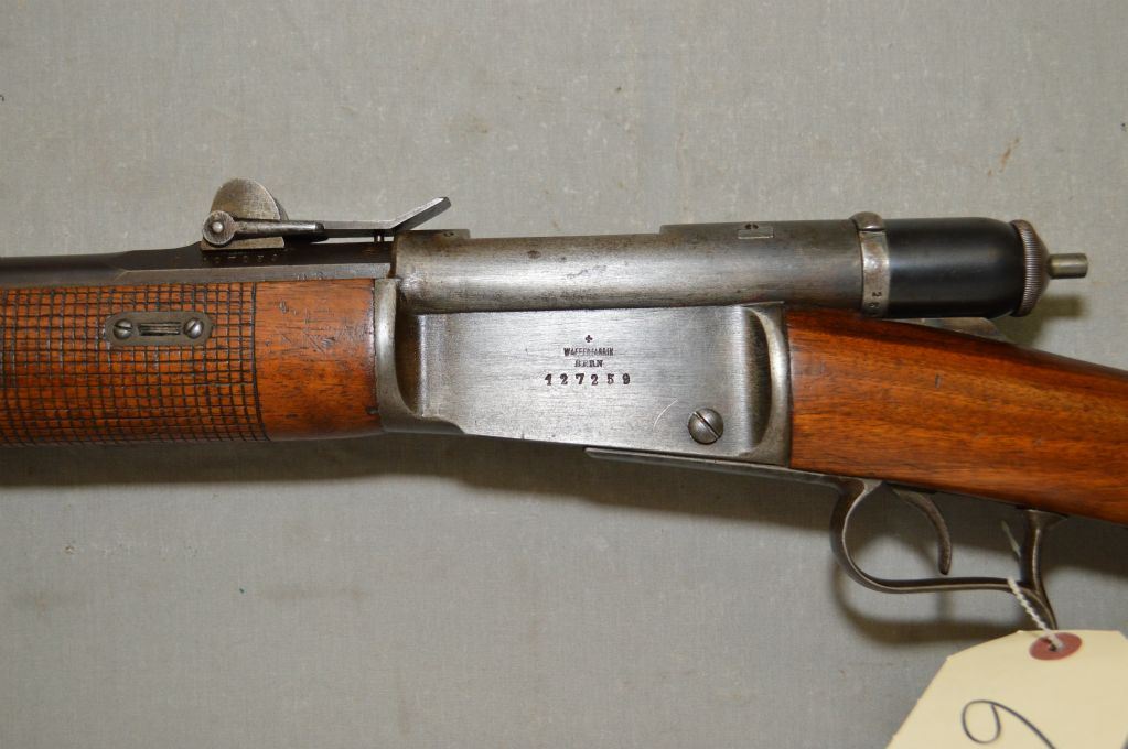 Swiss Vetterli Model 1869 .41 swiss R.F. cal. full wood military bolt ...