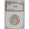 Image 1 : 1898 BARBER HALF DOLLAR, PCI AU/BU  NICE WHITE COIN!