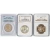 Image 1 : 1946, 47, 51 BOOKER T WASHINGTON HALF DOLLARS: 1946 NGC MS65, 1947 NGC MS64 &