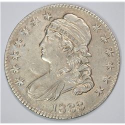 1833 BUST HALF DOLLAR, NICE AU