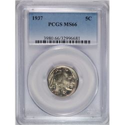 1937 BUFFALO NICKEL PCGS MS-66