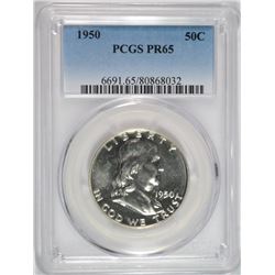 1950 FRANKLIN HALF DOLLAR, PCGS PR-65