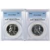 Image 1 : 2 - 1962 FRANKLIN HALF DOLLARS - BOTH PCGS PR66!