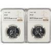 Image 1 : ( 2 ) 1963 FRANKLIN HALF DOLLAR, NGC  PF-67