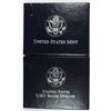 Image 1 : ( 2 ) BU COMMEMORATIVE SILVER DOLLARS: 1991 USO & 1994 U.S. CAPITOL