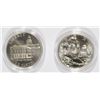 Image 2 : 2-BU COMMEMORATIVE SILVER DOLLARS: 1999 DOLLEY MADISON & 2001 CAPITOL VISITOR