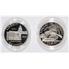 Image 2 : 2-Pf COMMEM SILVER DOLLARS 2000 LIBRARY OF CONGRESS & 01 CAPITOL VISITORS CENTER