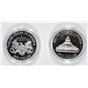 Image 3 : 2-Pf COMMEM SILVER DOLLARS 2000 LIBRARY OF CONGRESS & 01 CAPITOL VISITORS CENTER