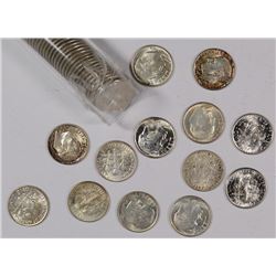 ORIGINAL GEM BU ROLL OF 1957-D ROOSEVELT DIMES, BETTER DATE