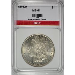 1879-O MORGAN SILVER DOLLAR, BGC CHOICE BU