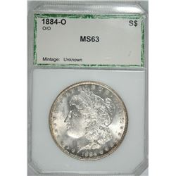1884-O MORGAN SILVER DOLLAR, PCI CHOICE BU