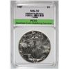 Image 1 : 1987 AMERICAN SILVER EAGLE, PCSS PERFECT GEM BU