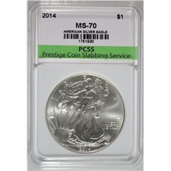 2014 AMERICAN SILVER EAGLE, PCSS PERFECT GEM BU