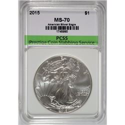 2015 AMERICAN SILVER EAGLE, PCSS PERFECT GEM BU