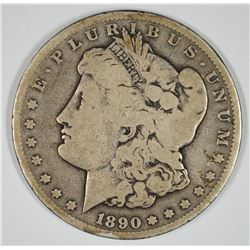1890-CC MORGAN SILVER DOLLAR VG