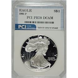 1995-P AMERICAN SILVER EAGLE PCI GRADED PERFECT PROOF DCAM