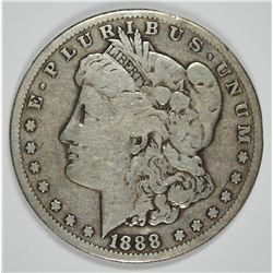 1888-S MORGAN SILVER DOLLAR FINE  SEMI-KEY