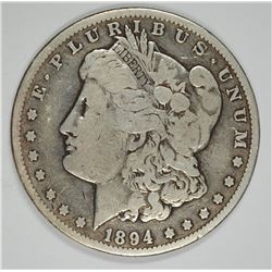 1894-O MORGAN SILVER DOLLAR VG-FINE  SEMI-KEY