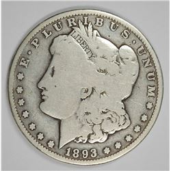 1893-O MORGAN SILVER DOLLAR VG  KEY COIN