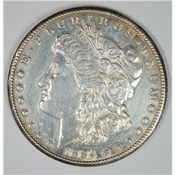 1884-CC MORGAN SILVER DOLLAR AU+