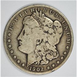 1902-S MORGAN SILVER DOLLAR VG+ SEMI-KEY