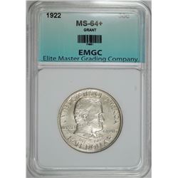 1922 GRANT SILVER COMMEMORATIVE HALF DOLLAR GRADED EMGC CH BU+