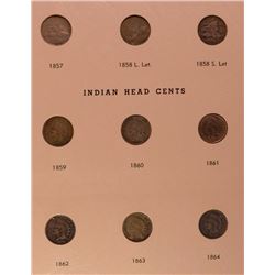 INDIAN HEAD CENT SET - COMPLETE IN DANSCO ALBUM! FLYING EAGLES VG-VF, 1861,