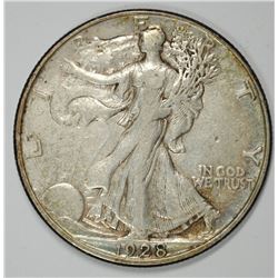 1928-S WALKING LIBERTY HALF DOLLAR ORIGINAL AU RARE