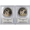 Image 2 : 2 COINS: 1974-S & 1973-S EISENHOWER DOLLARS PCGS PROOF 69 DCAM CLAD
