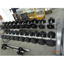 Matrix Dumbells & Rack 30lb - 80lb with 5 lb increments